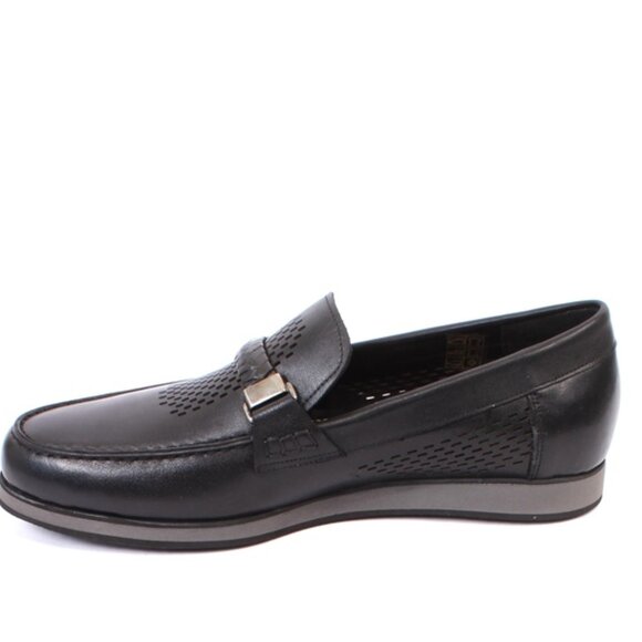 ROBERTO SERPENTINI 756a Black Leather Moccasins Loafers Shoes main image 8